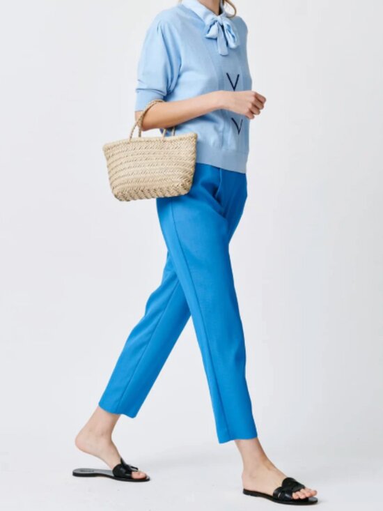 Dragon Diffusion Handbags - Dragon Diffusion Mini Flat Gora 8809 Woven Leather Tote Bag Off White One Size